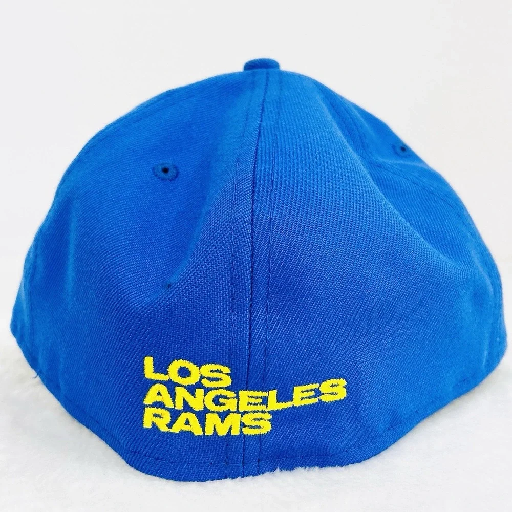 Los Angeles Rams New‎ Era Low Profile Blue 59FIFTY Fitted Hat Cap 7 3/4 NFL